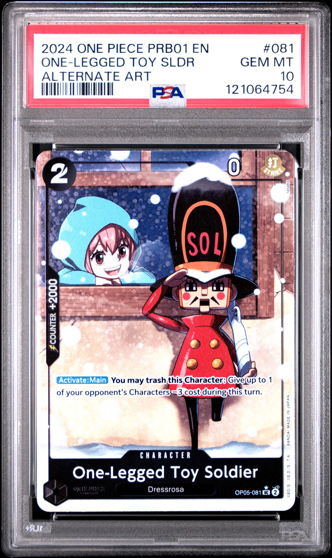 2024 One Piece ONE PIECE PRB01-PREMIUM BOOSTER -ONE PIECE CARD THE BEST- Foil #081 One-Legged Toy Sldr front