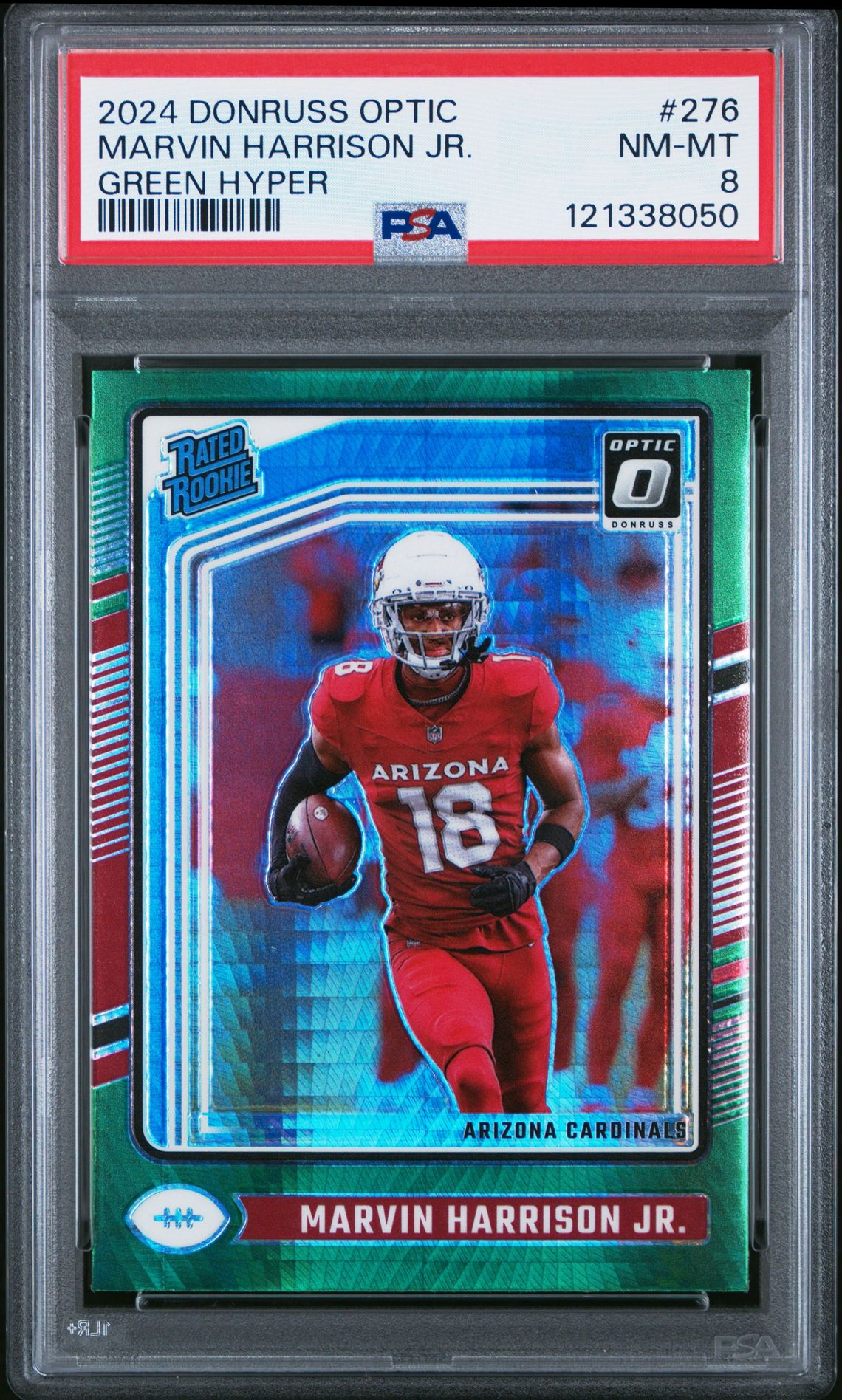 2024 Panini Donruss Optic Marvin Harrison Jr. #276 (Green Hyper) Nm-Mt 8 front