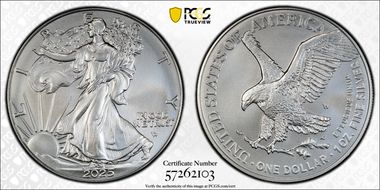 2025-W $1 Burnished Silver Eagle SP70