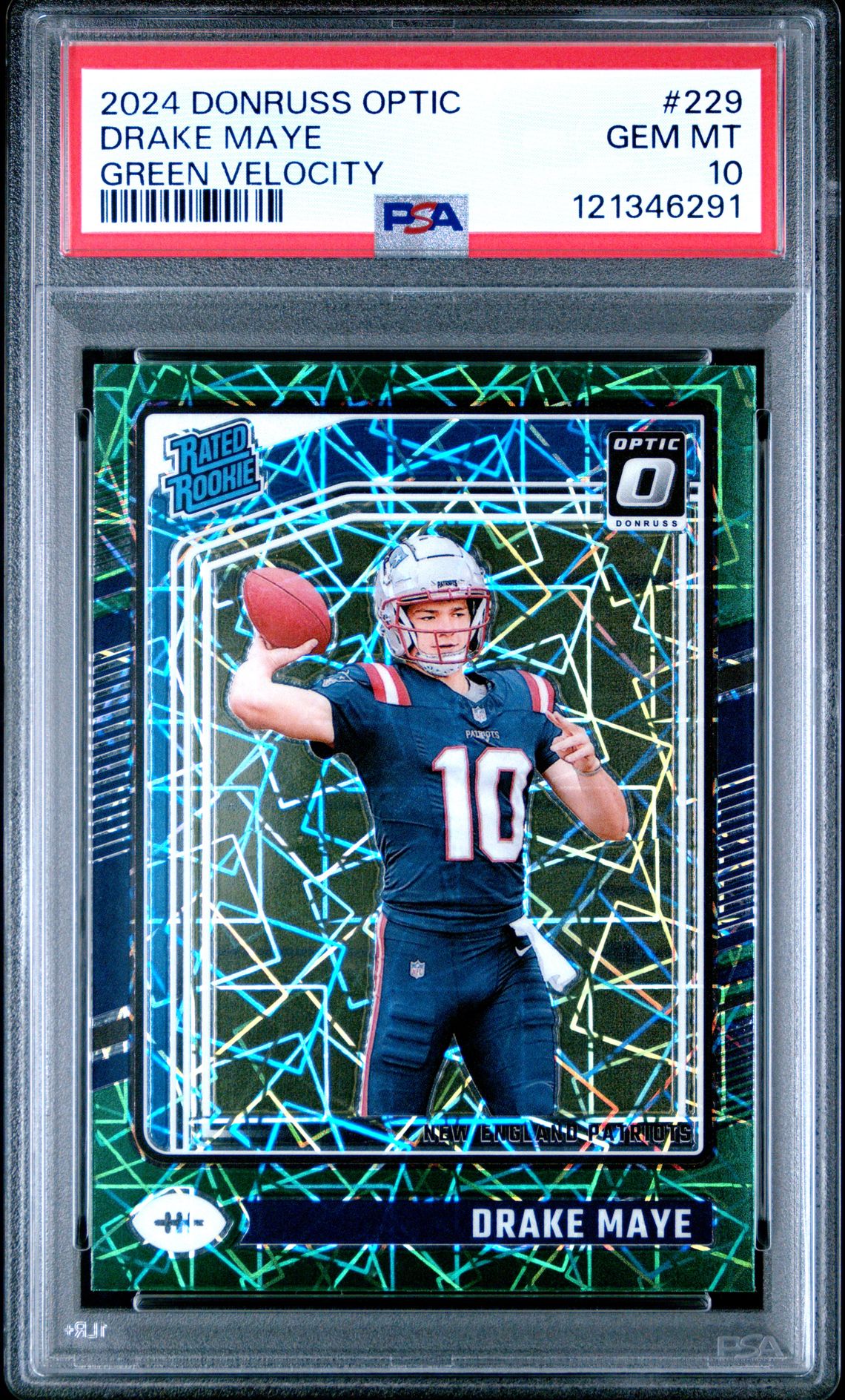 2024 Panini PANINI DONRUSS OPTIC Green #229 Drake Maye front