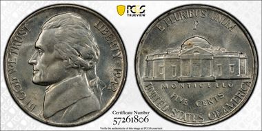 1942-P 5C Silver MS63
