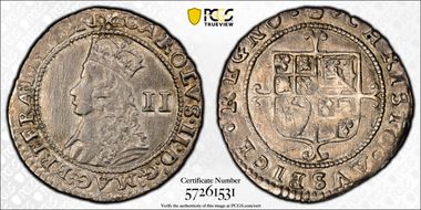 (1660-62) 2D S-3326 Third Issue AU55