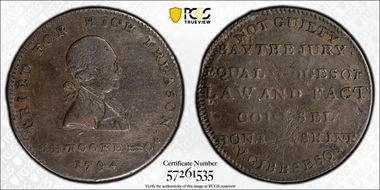 1794 Tk 1/2D DH-1047 Middlesex, Tooke VF35BN