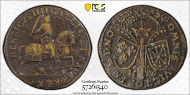 1596 Jeton Feuardent-11860 Brass Henry IIII N1
