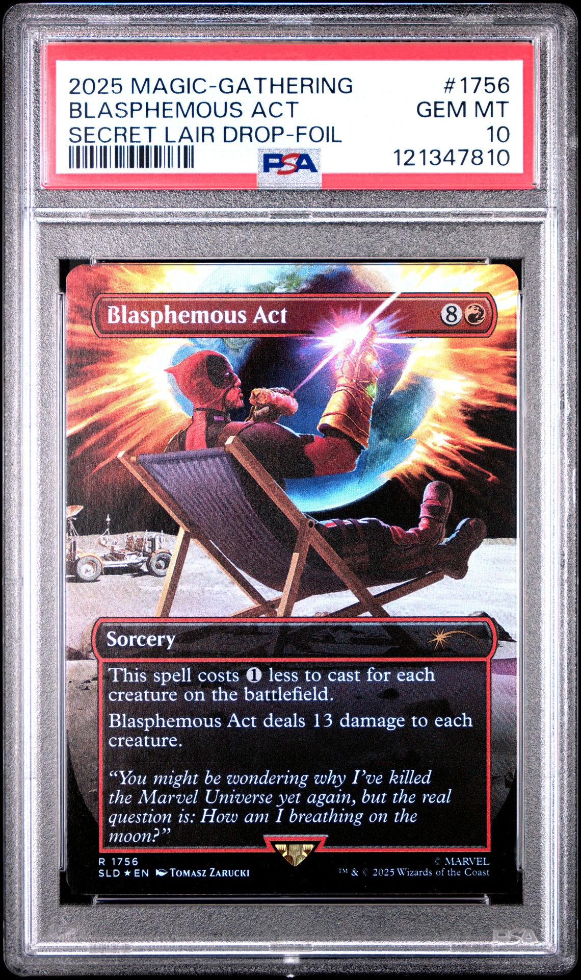 2025 MTG MAGIC THE GATHERING SECRET LAIR DROP MARVEL-FOIL #1756 Blasphemous Act front