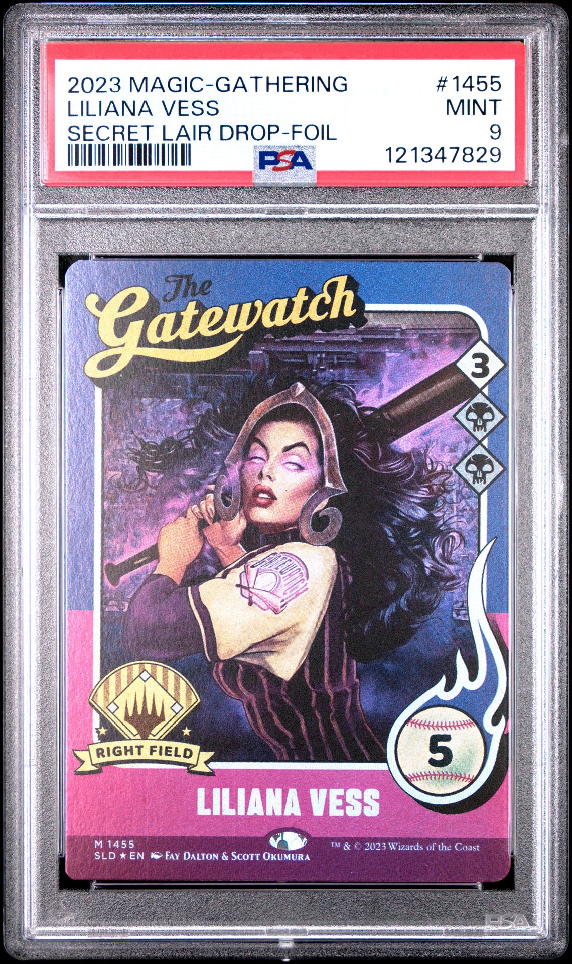 2023 MTG MAGIC THE GATHERING SECRET LAIR DROP MAGIC: THE BASEBALLING-FOIL #1455 Liliana Vess front