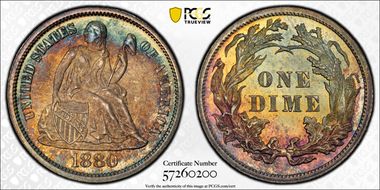 1880 10C MS68