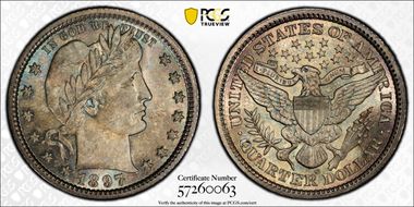 1897-O 25C MS67