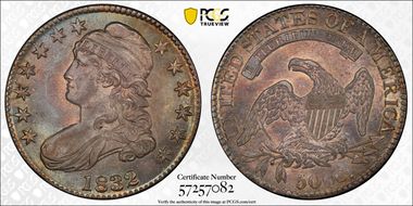 1832 50C Large Letters MS64