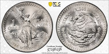 1984-Mo Onza Libertad Ag MS68