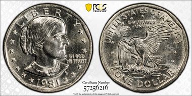 1981-P SBA$1 MS65