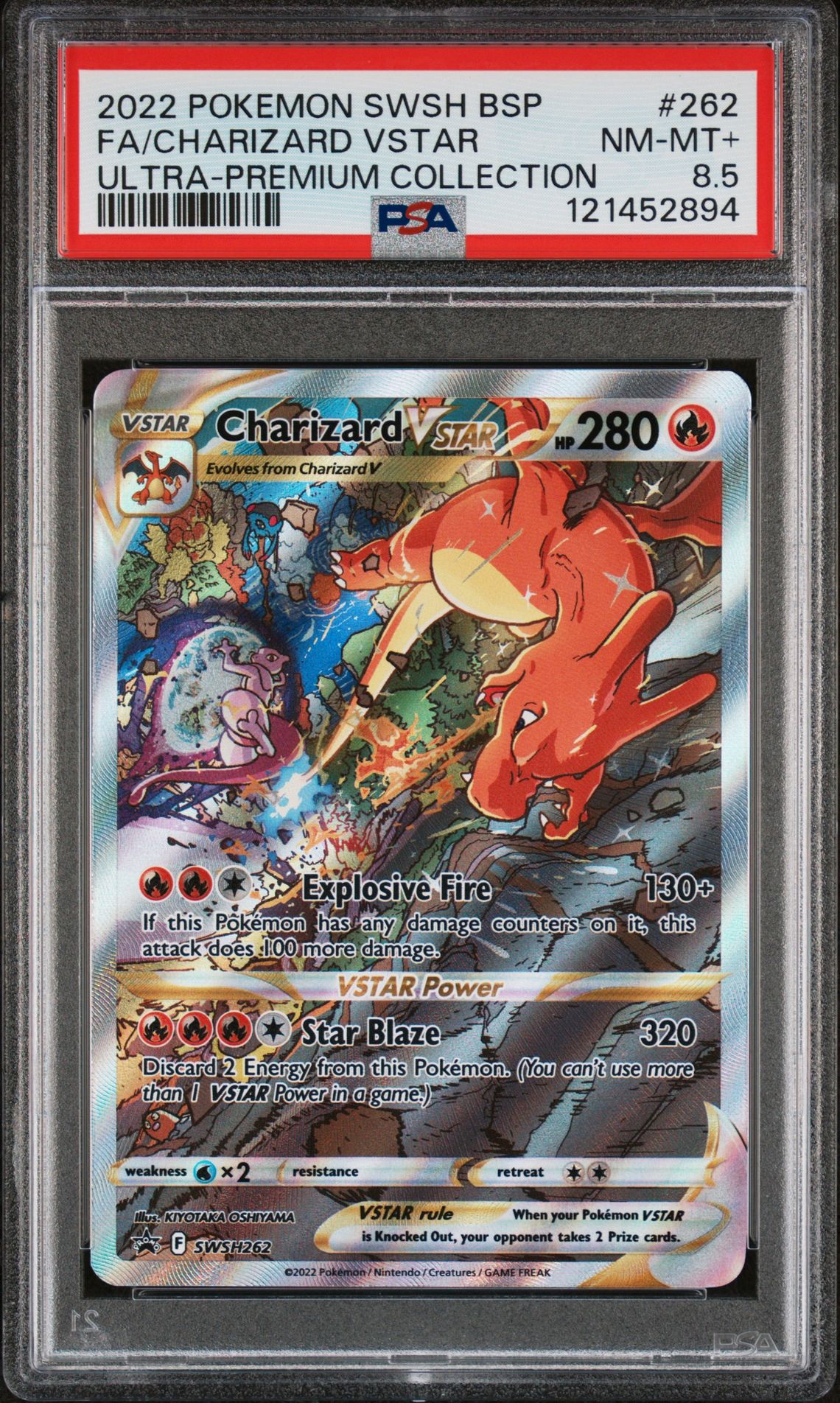 2022 Pokemon POKEMON SWSH BLACK STAR PROMO ULTRA-PREMIUM COLLECTION #262 Fa/Charizard Vstar front