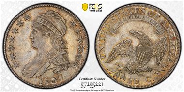 1807 50C Large Stars 50/20 MS61