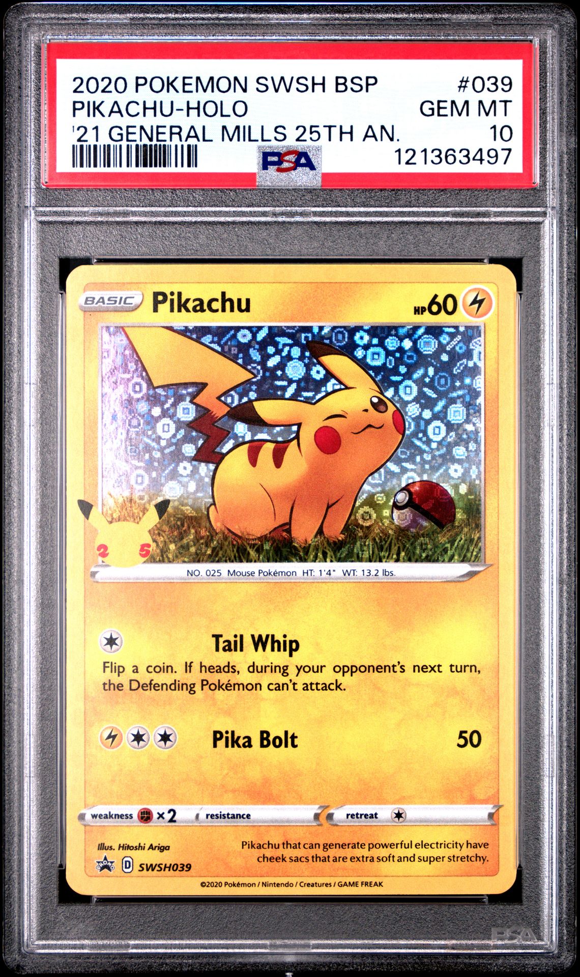 2020 Pokemon #039 Pikachu-Holo front