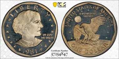 1981-S SBA$1 Type 2 PR68DCAM