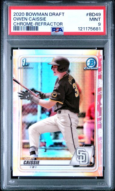 2020 Bowman Bowman Draft Refractor #BD-49 Owen Caissie front