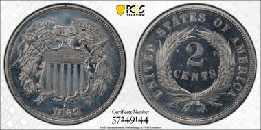1869 2C J-674 PR64CAM
