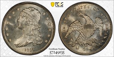 1831 25C Small Letters MS66