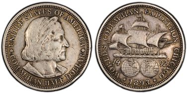 1893 50C Columbian VF35