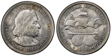 1893 50C Columbian MS62