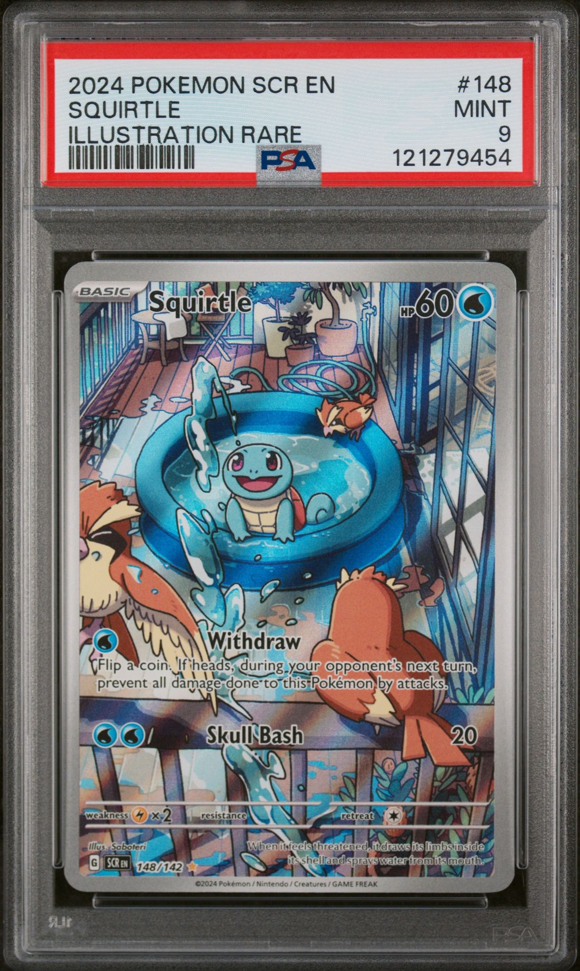 2024 Pokemon POKEMON SCR EN-STELLAR CROWN ILLUSTRATION RARE #148 Squirtle front