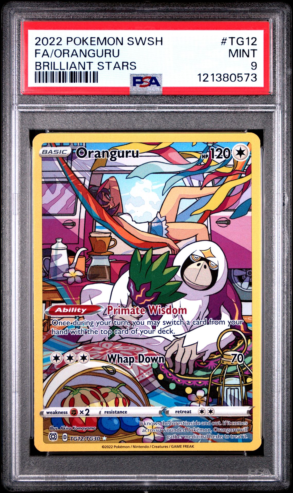2022 Pokemon POKEMON SWORD & SHIELD BRILLIANT STARS #TG12 Fa/Oranguru front