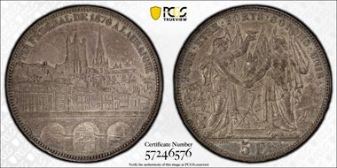 1876 5 Fr Lausanne R-1560 AU55
