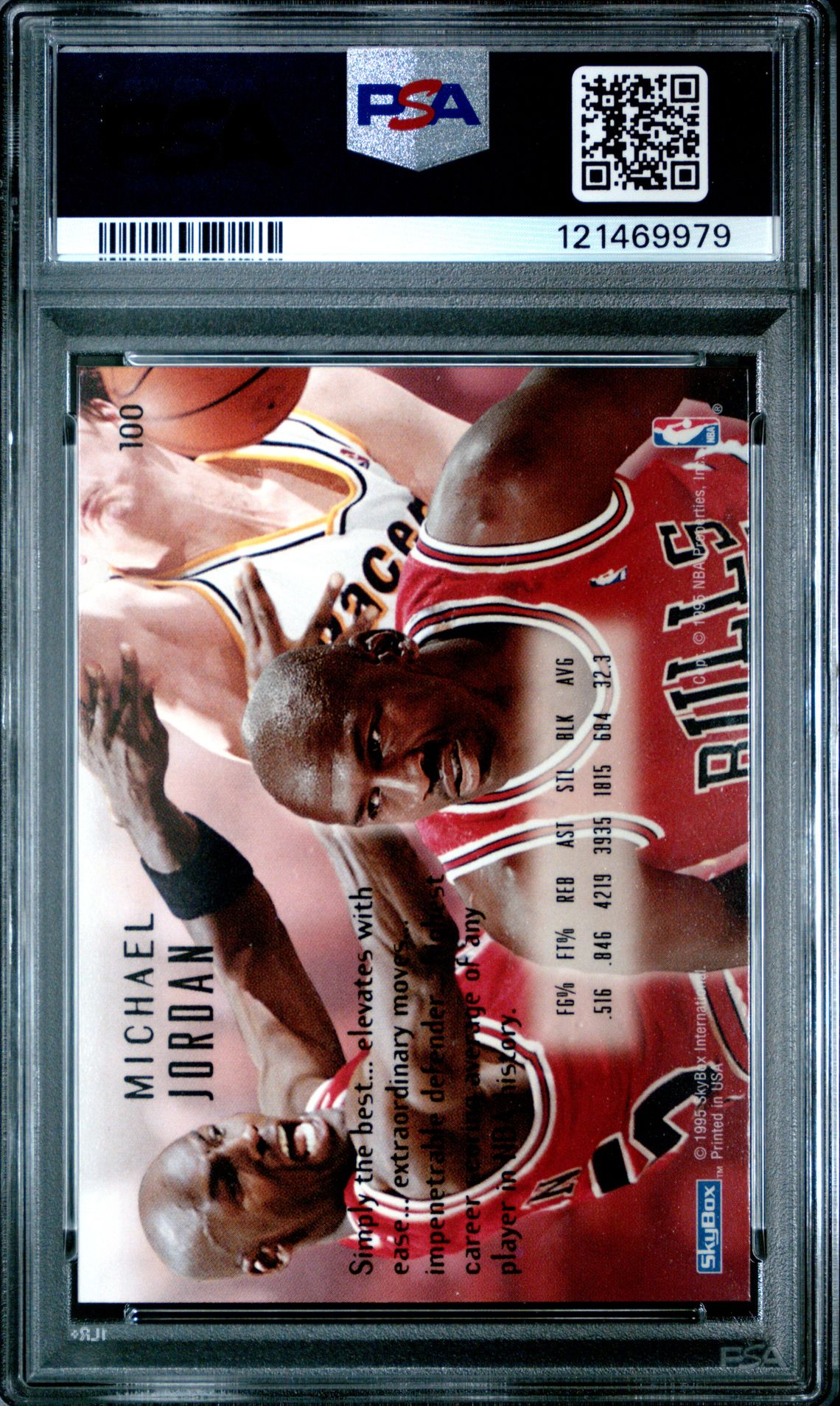 1994 E-Motion Michael Jordan #100 Mint 9 back