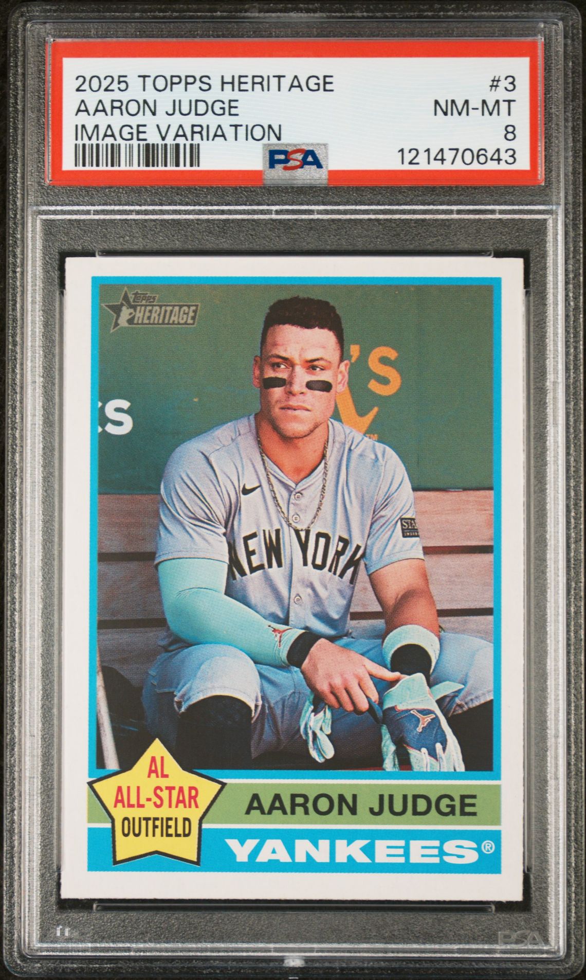 2025 Topps TOPPS HERITAGE IMAGE VARIATION #3 Aaron Judge front