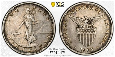 1905-S Peso Allen-16.06a Straight Serif N1
