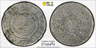 1776 $1 Continental 'Curency', Pewter N1