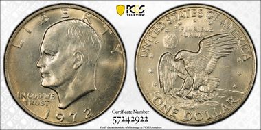 1972 $1 Type 3 MS65+ 