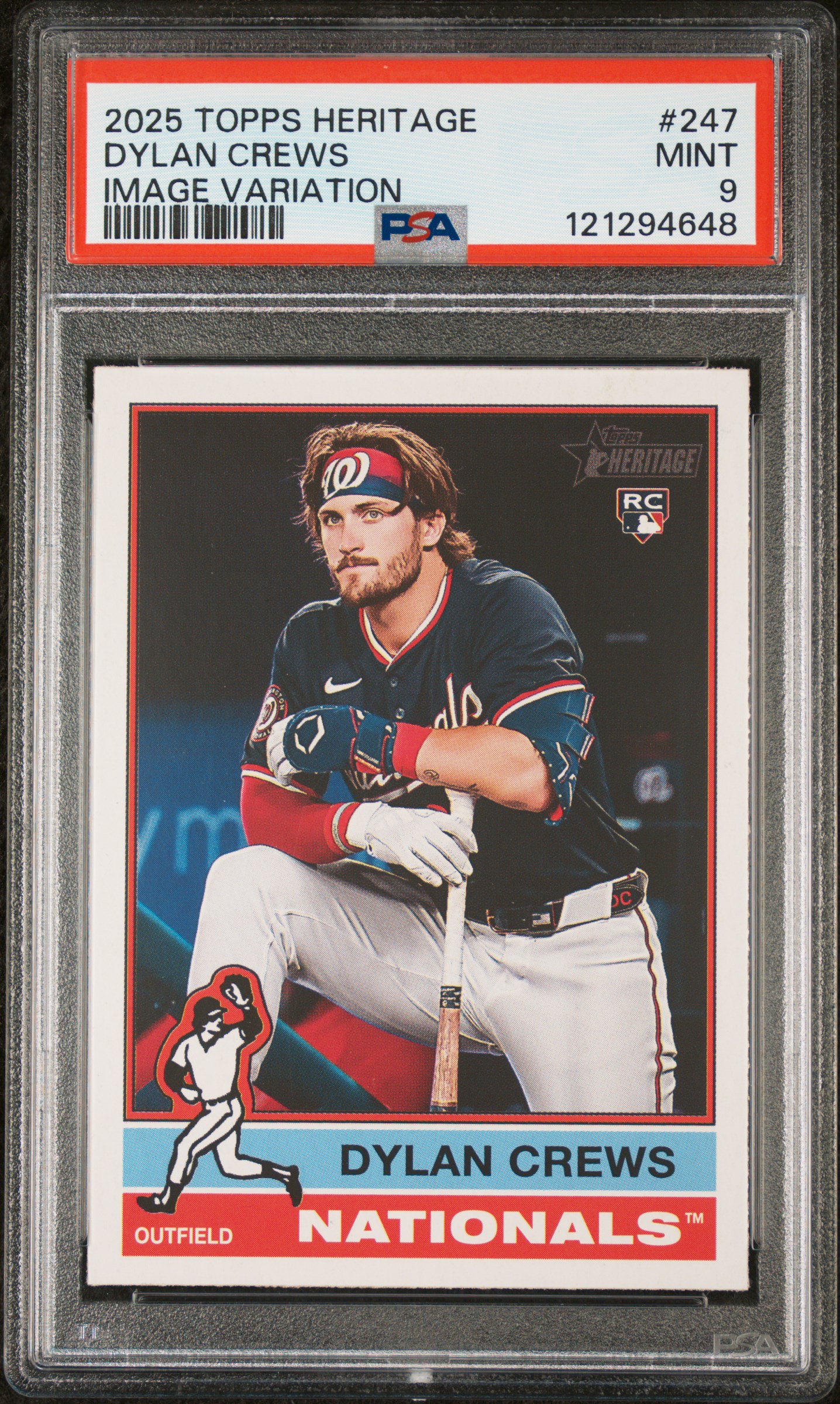 2025 #247 Dylan Crews PSA 9 Topps Heritage