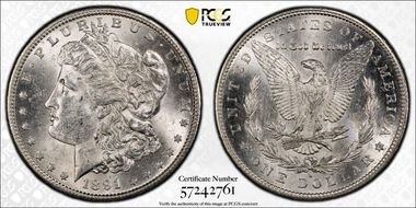 1891-S $1 MS62