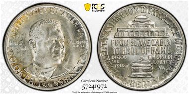 1951-D 50C Booker T. Washington MS67
