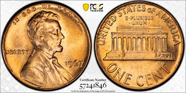1967 1C MS67RD