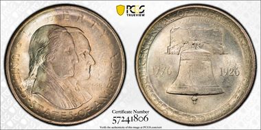 1926 50C Sesquicentennial MS65