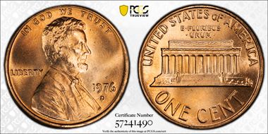 1976-D 1C MS67RD