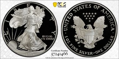1995-W $1 Silver Eagle PR69DCAM