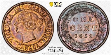 1859 1C Narrow 9 MS61RB