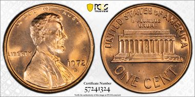 1972-D 1C MS67RD