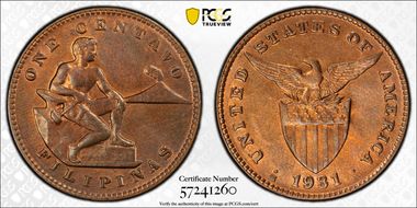 1931-M 1C MS64RB