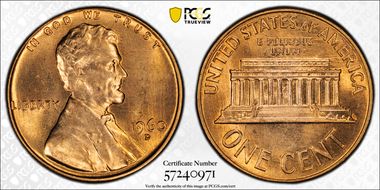 1960-D 1C Large Date MS67RD