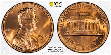 1969-D 1C MS67RD