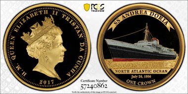 2017 Crown SS Andrea Doria Gilt-Cu, Colorized PR69DCAM