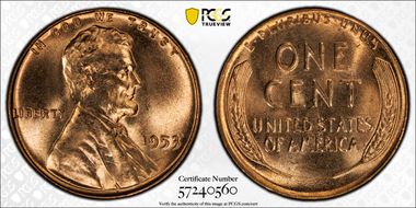 1953 1C MS67RD