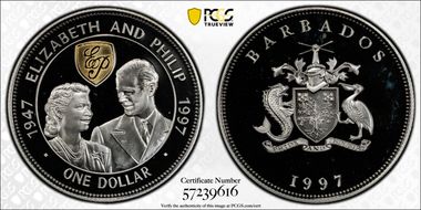 1997 $25 Golden Wedding Ann. Selective Gilt PR67DCAM