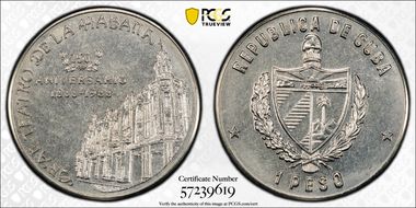 1988 Peso Havana Great Theater MS66