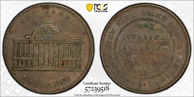1837 AE Token HT-294, Merchants Exchange AU55BN