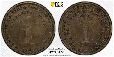 1846 AE Token Miller SC-5A, W.W. Wilbur XF40BN